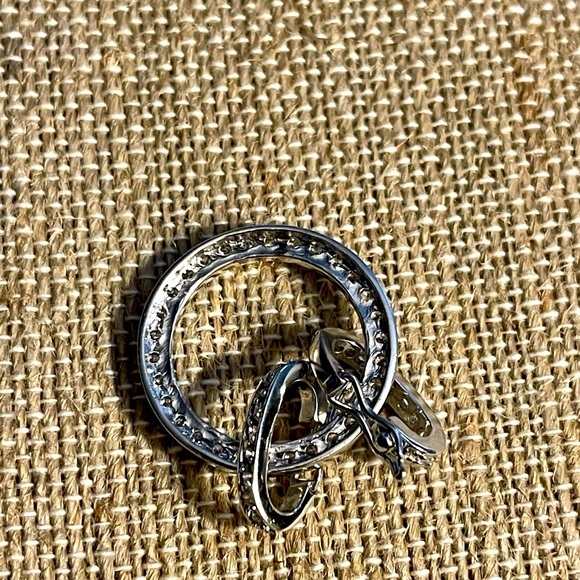 .925 SS Clear Gemstone Eternity Pendant PPF past Present Future - Picture 4 of 5